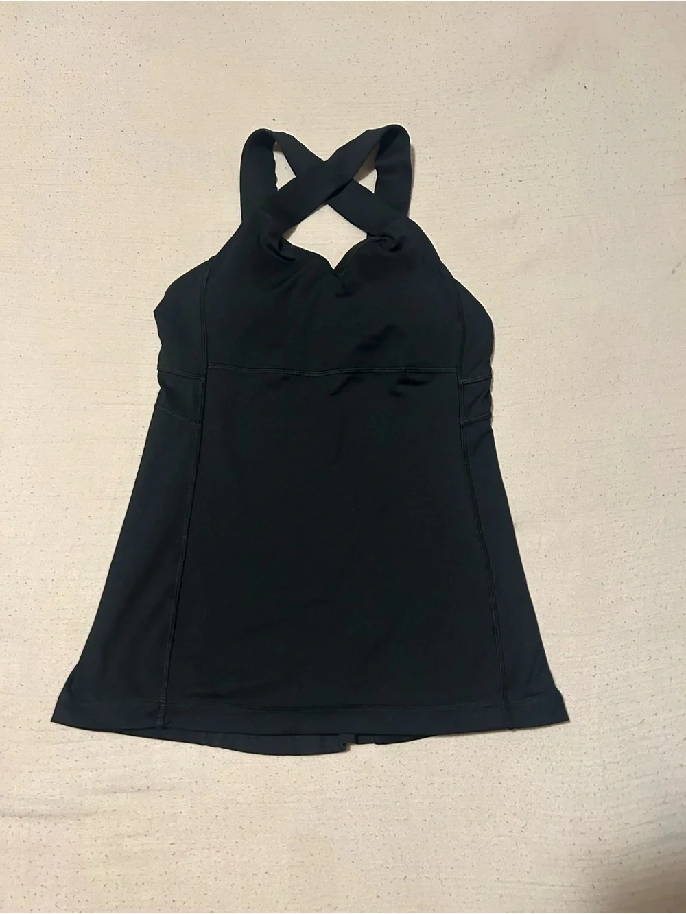 lululemon athletica Black Cross-Back Crop Top